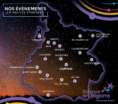 Carte des événements fête de la science 2020